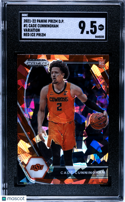 2021 Panini Prizm Draft Picks Cade Cunningham #1 Variation Red Ice SGC 9.5