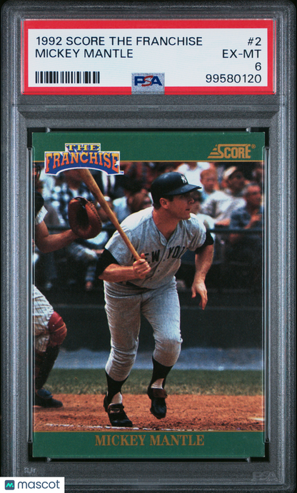 1992 Score The Franchise Mickey Mantle #2 PSA 6