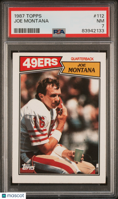 1987 Topps Joe Montana #112 PSA 7