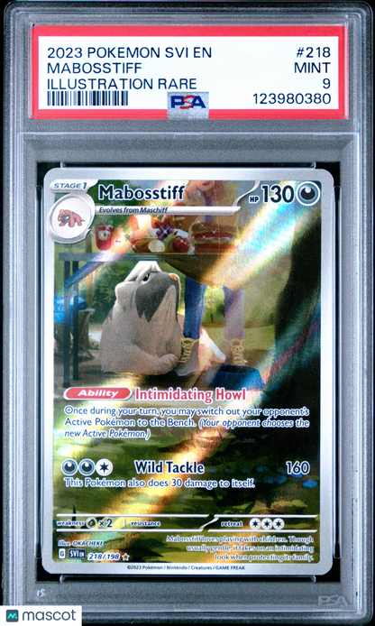 2023 Pokemon Svi EN-Scarlet & Violet Mabosstiff Illustration Rare PSA 9 #218