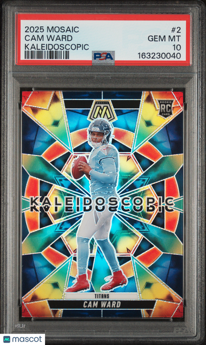 2025 Panini Mosaic Kaleidoscopic Cam Ward #2 PSA 10 RC PSA 10