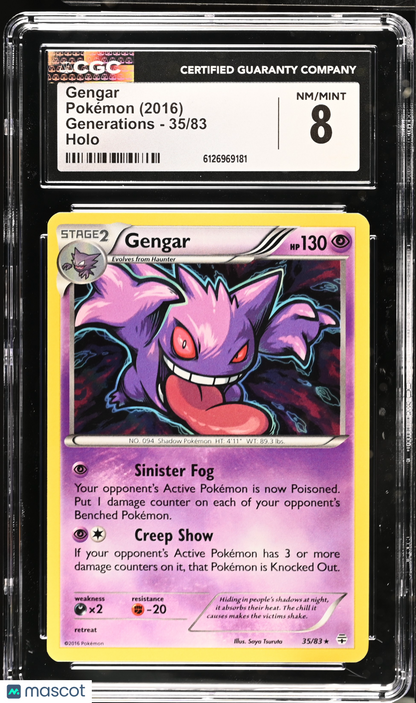 2016 Pokemon Generations Gengar Holo 35/83 CGC 8 #35/83