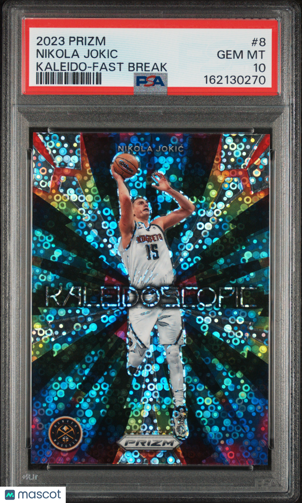 2023 Panini Prizm Kaleidoscopic Nikola Jokic #8 Fast Break PSA 10