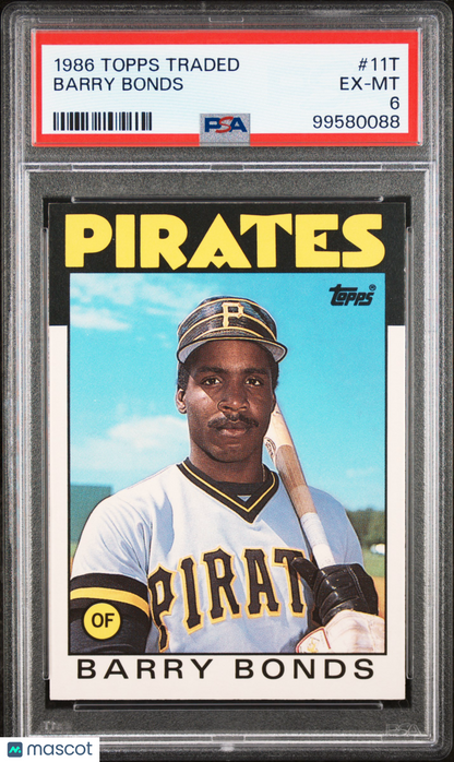 1986 Topps Traded Barry Bonds #11T PSA 6