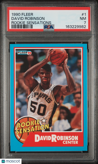 1990 Fleer Rookie Sensations David Robinson #1 PSA 7