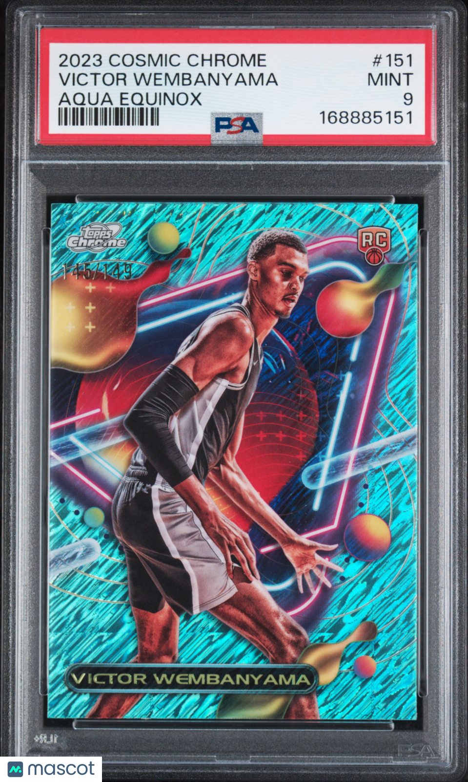 2023 Topps Cosmic Chrome Victor Wembanyama #151 Aqua Equinox PSA 9