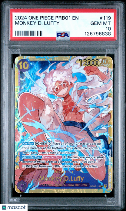 2024 One Piece Prb01-Premium Booster The Best- Monkey D. Luffy PSA 10 #119