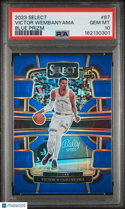 2023 Panini Select Victor Wembanyama #87 Blue Prizm PSA 10