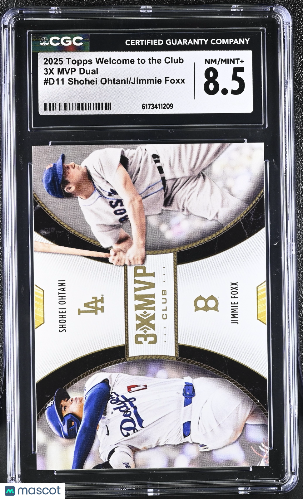 2025 Topps Welcome To The Club Shohei Ohtani Jimmie Foxx 3X MVP Dual CGC 8.5